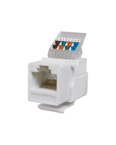 Модуль-вставка Keystone Кат5е, без.инстр.зад, белый UTP (10-0312): Вставка Keystone Jack RJ-45 в Люберцах