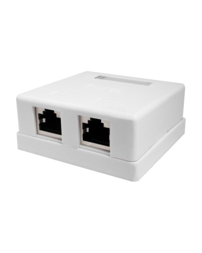 Розетка настенная RJ-45, 8P8C, Cat.5e, 2 порта, FTP (10-0308). Компьютерная розетка. SUPRLAN в Люберцах