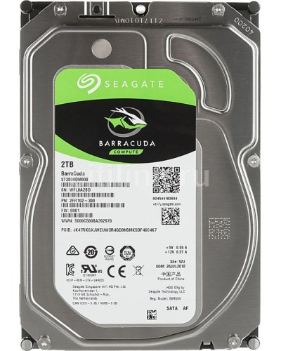 HDD 2000 GB (2 TB) SATA-III Barracuda (ST2000DM008). Жесткий диск (HDD) для видеонаблюдения. Seagate в Люберцах