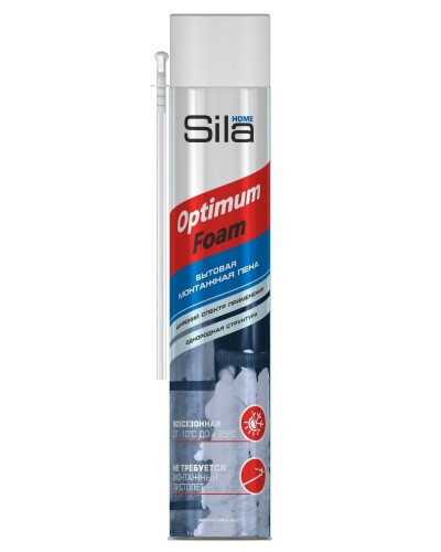 Пена монтажная SILA HOME OPTIMUM FOAM, всесезонная, 750 мл. Пена монтажная. Sila в Люберцах