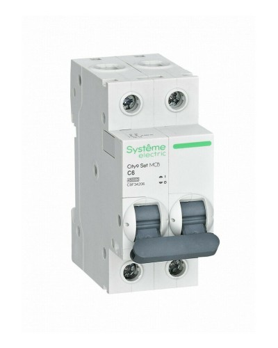 City9 Set 2P 6А 4.5kA С (C9F34206). Автоматический выключатель. Systeme Electric в Люберцах