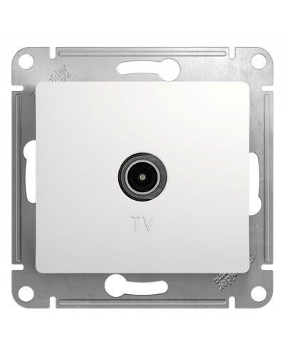 Glossa розетка TV антенна коннектор, 1-местная, скрытой установки, механизм, белый (GSL000193). Розетка TV антенна. Systeme Electric в Люберцах