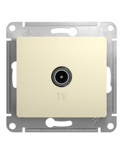 Glossa розетка TV антенна коннектор, 1-местная, скрытой установки, механизм, бежевый (GSL000293). Розетка TV антенна. Systeme Electric в Люберцах