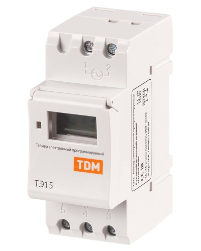 ТЭ15-1мин/7дн-16on/off-16А-DIN TDM (SQ1503-0005). Таймер электронный. TDM ЕLECTRIC в Люберцах