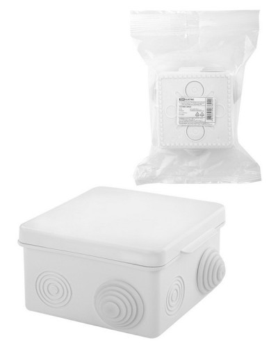 Коробка ОП 80х80х50мм, крышка, IP54, 7вх., белая (SQ1401-0922). Распаячная коробка. TDM ЕLECTRIC в Люберцах