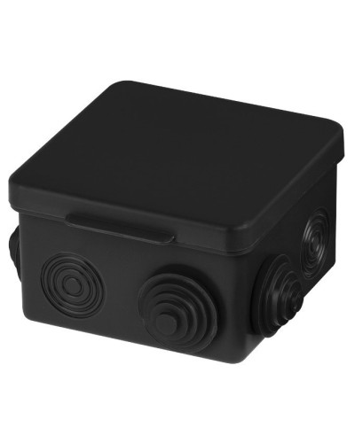 Распаячная коробка ОП 80х80х50мм, крышка, IP54, 7вх., черная TDM (SQ1401-0912). Распаячная коробка ОП. TDM ЕLECTRIC в Люберцах