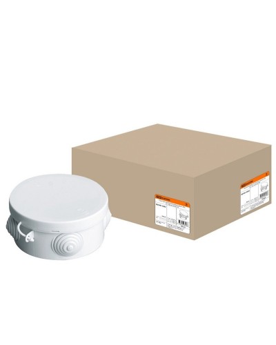 Коробка ОП D85х40мм, крышка, IP54, 4вх. (SQ1401-0102). Распаячная коробка. TDM ЕLECTRIC в Люберцах
