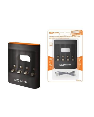 Зарядное устройство 36044 (3600mA 4слота АА/ААА 4 кан.USB) (SQ1702-0100). Зарядное устройство. TDM ЕLECTRIC в Люберцах