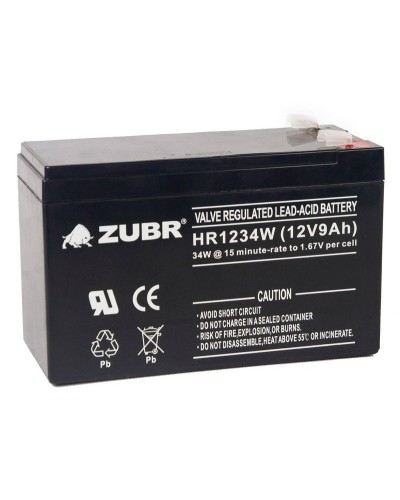 ZUBR HR 1234W (12V, 9Ah). Аккумулятор герметичный свинцово-кислотный. ZUBR в Люберцах