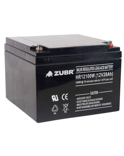 ZUBR HR 12100W (12V, 28Ah). Аккумулятор герметичный свинцово-кислотный. ZUBR в Люберцах
