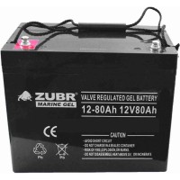 ZUBR MARINE GEL NPG 12-80 (12V, 80Ah). Аккумулятор герметичный свинцово-кислотный. ZUBR