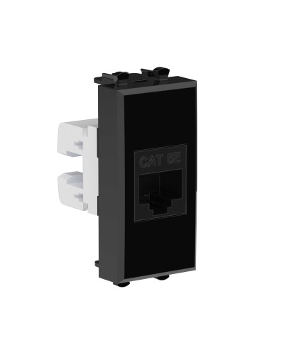 Розетка RJ-45, кат.5E, Avanti, 1 модуль, черный квадрат (4402661): Розетка компьютерная модульная в Люберцах