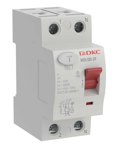 YON MAX MDL100 ВДТ, 2P, 10mA, 16A, АС (MDL100-2P1-16-AC). Автоматический выключатель дифференциальный (УЗО). ДКС в Люберцах