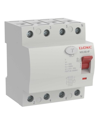 YON MAX MDL100 ВДТ, 4P, 30mA, 40A, АС (MDL100-4P2-40-AC). Автоматический выключатель дифференциальный (УЗО). ДКС в Люберцах