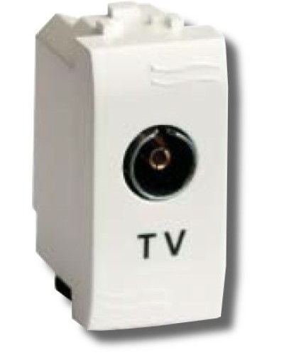 Розетка TV универсальная Brava 1 модуль белая (76721B): Розетка TV в Люберцах