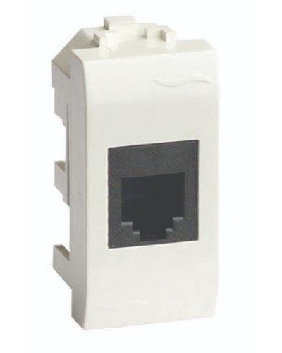 Розетка RJ-45 Brava 1 модуль слоновая кость (75654S): Розетка компьютерная с одним разъёмом в Люберцах