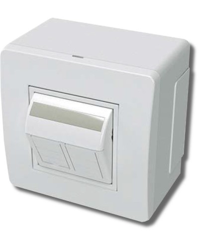 Коробка в сборе с 2 розетками RJ45, кат.5е, белая (10656): Коробка в сборе в Люберцах