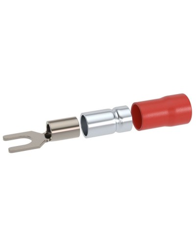 Наконечник вилочный НВИ 0,25-1,5 М3 (D3,2мм) (100 шт) (2A13P-DS-PVC). Наконечник вилочный с изолированным фланцем ПВХ, двойная гильза. ДКС в Люберцах