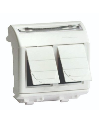 Розетка RJ-45 Brava 2 модуля слоновая кость (75656S): Розетка компьютерная с двумя разъёмами в Люберцах
