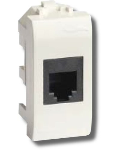 Розетка RJ-45 Brava 1 модуль белая (76654B): Розетка компьютерная с одним разъёмом в Люберцах