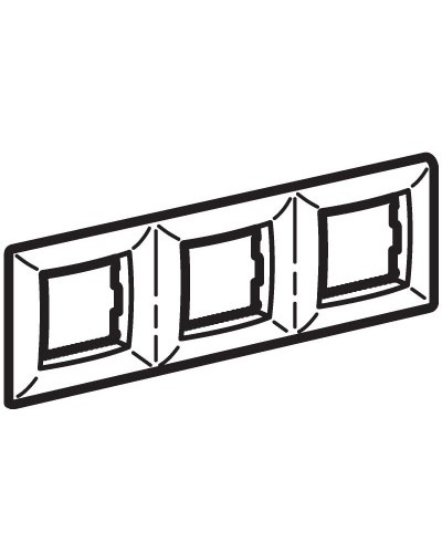 Рамка на 2+2+2 модуля (трехместная), белая (75013W): Рамка трехместная, Brava в Люберцах