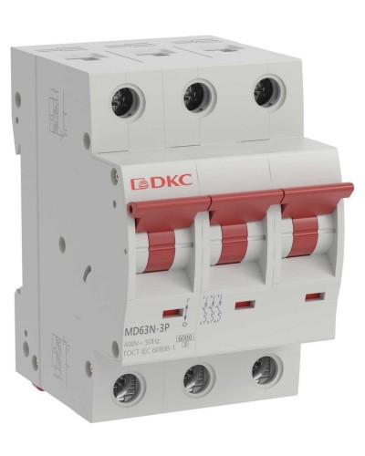YON max MD63N 3P 6А 6кА C (MD63N-3PC6). Автоматический выключатель. ДКС в Люберцах