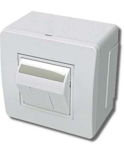 Коробка в сборе с 1 розеткой RJ45, кат.5е, белая (10665): Коробка в сборе в Люберцах
