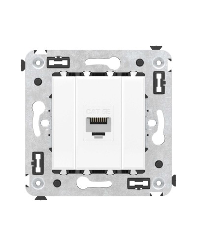 Розетка RJ-45 в стену, кат.5E, Avanti, одинарная, белое облако (4400663). Розетка компьютерная. ДКС в Люберцах