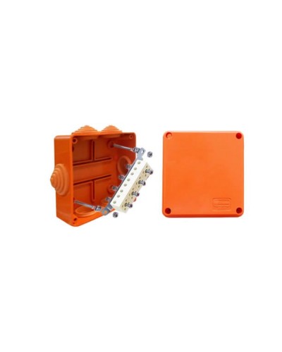 Коробка JBS100 100х100х55, 6 вых., 3P (0,15…4мм²) (43107HF): Коробка монтажная, огнестойкая, без галогена в Люберцах