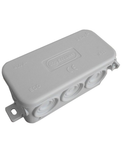 Коробка JBL090 90х42х40, 10вых., 4P (0,15…2,5мм²) серая (43154HF-GR). Коробка монтажная, огнестойкая, без галогена. Экопласт в Люберцах