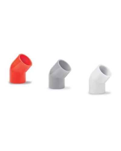 Ecoplast поворот 45гр., для аспирационной системы D25, АБС, белый (10 шт) (49225-10W). Поворот для аспирационной системы. Экопласт в Люберцах