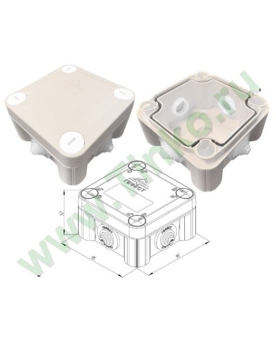 КМ-1010(П)-IP55. Коробка монтажная. Гефест в Люберцах
