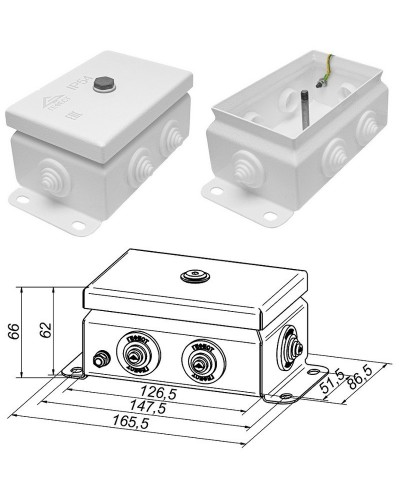 КМ IP55-0812 (без DIN рейки). Коробка монтажная электротехническая. Гефест в Люберцах