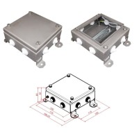 КМ IP55-1515, 8 вводов, нержавейка. Коробка монтажная электротехническая. Гефест