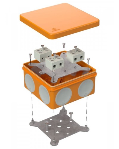 Коробка огнестойкая 100х100х50 (60-0300-FR10.0-6). Коробка огнестойкая для открытой установки. Промрукав в Люберцах