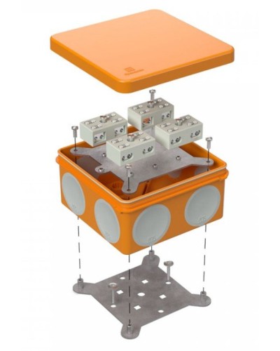 Коробка огнестойкая 100х100х50 (60-0300-FR6.0-4-8-Р Е15-Е60). Коробка огнестойкая для открытой установки. Промрукав в Люберцах
