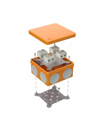 Коробка огнестойкая 100х100х50 (60-0300-FR10.0-8). Коробка огнестойкая для открытой установки. Промрукав в Люберцах