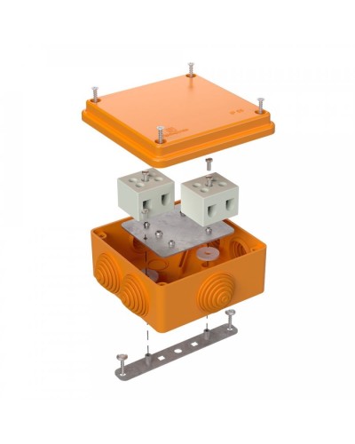 Коробка огнестойкая 100х100х50 для о/п (40-0300-FR10.0-4). Коробка огнестойкая для открытой установки. Промрукав в Люберцах